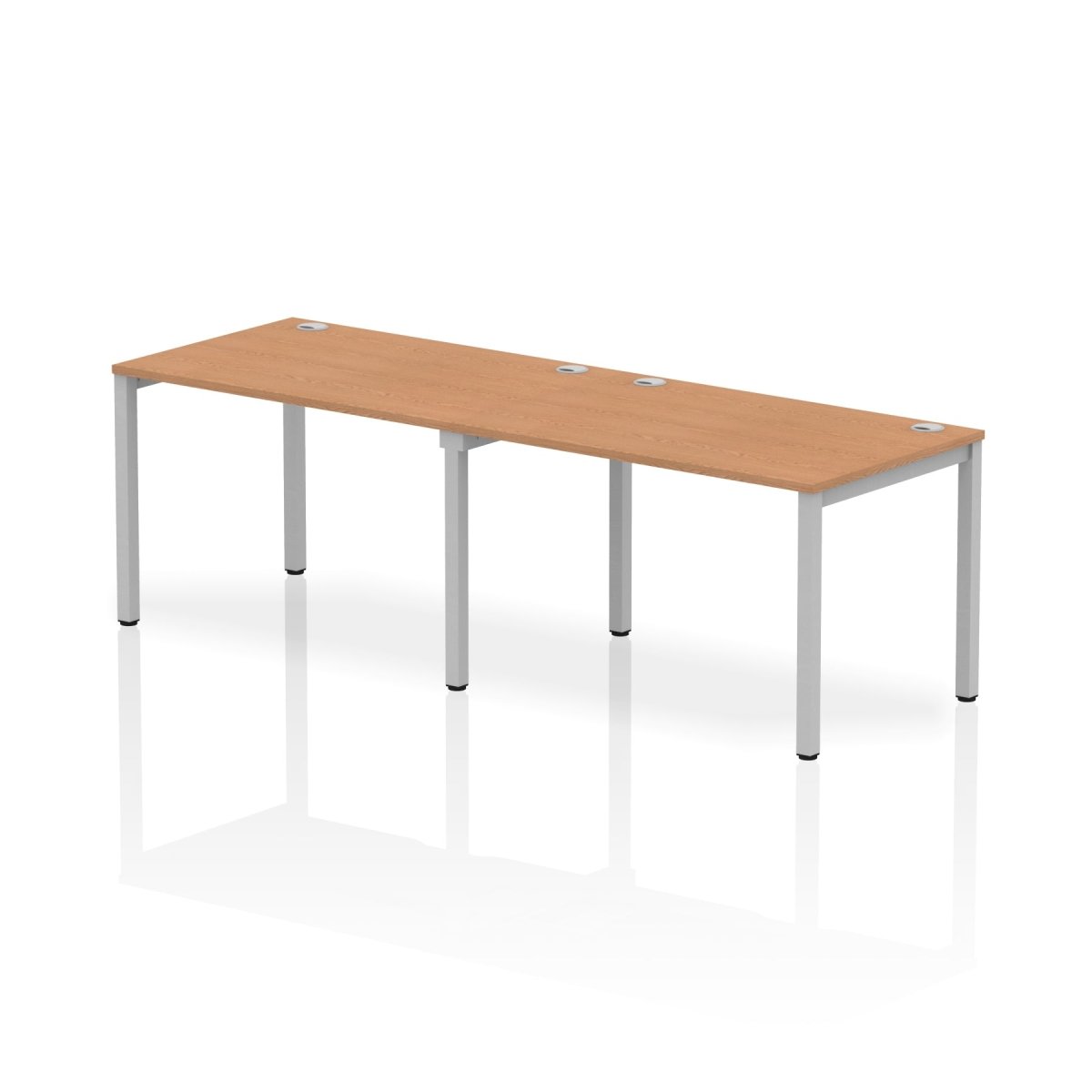 Office furniture impulse-single-row-2-person-bench-desk Dynamic  Oak Desk Colour 240 Wide