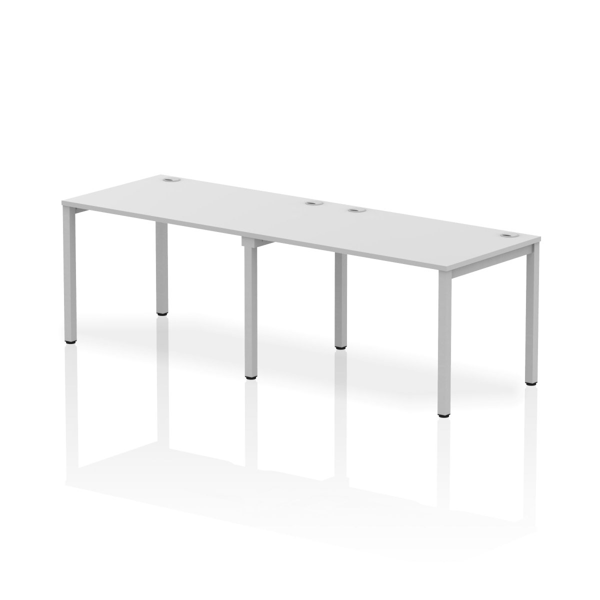 Office furniture impulse-single-row-2-person-bench-desk Dynamic  White Desk Colour 240 Wide