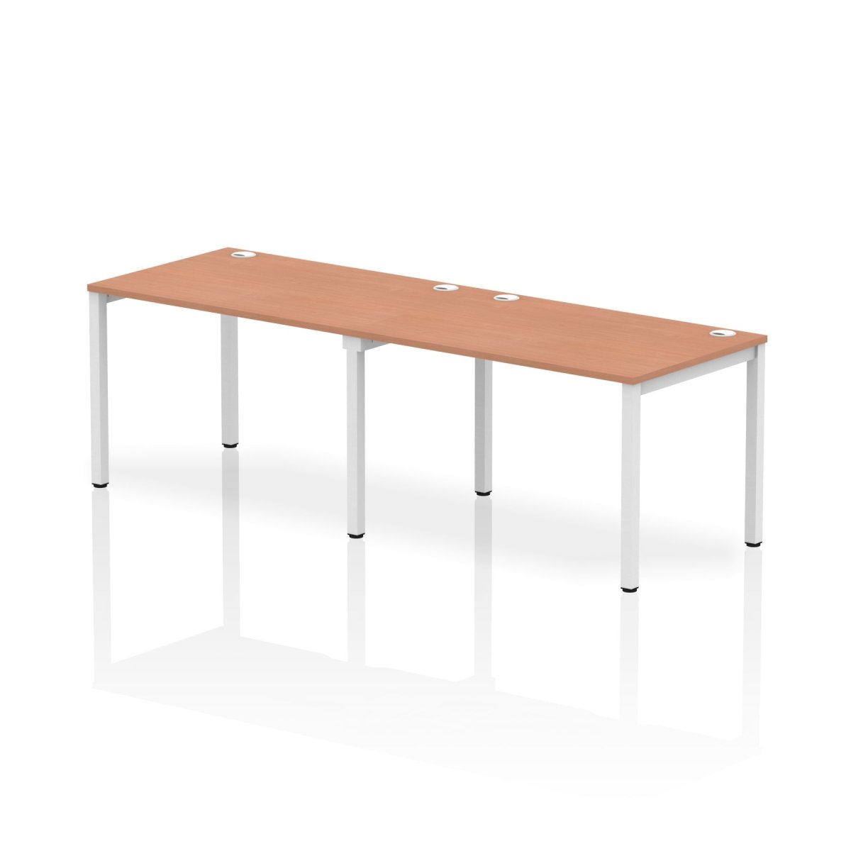 Office furniture impulse-single-row-2-person-bench-desk Dynamic  Beech Desk Colour 240 Wide
