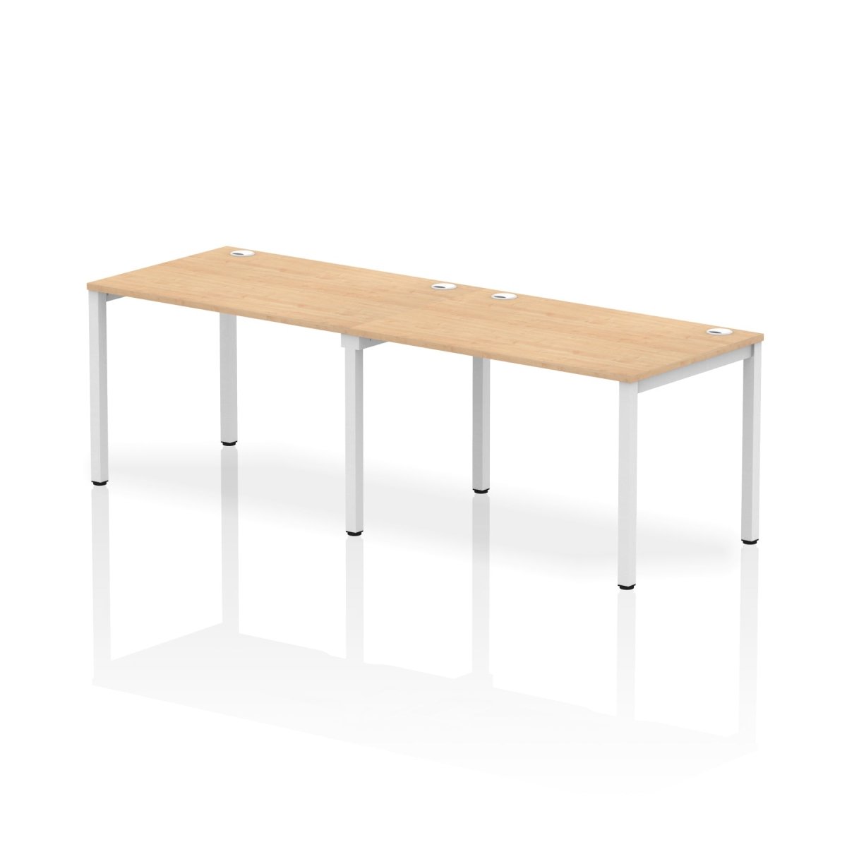 Office furniture impulse-single-row-2-person-bench-desk Dynamic  Maple Desk Colour 240 Wide
