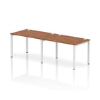 Office furniture impulse-single-row-2-person-bench-desk Dynamic  Walnut Desk Colour 240 Wide