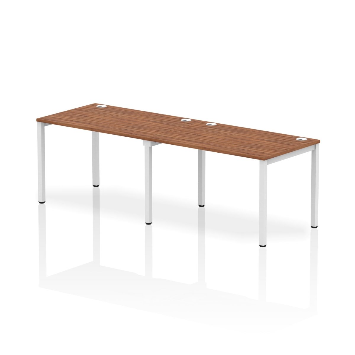 Office furniture impulse-single-row-2-person-bench-desk Dynamic  Walnut Desk Colour 240 Wide