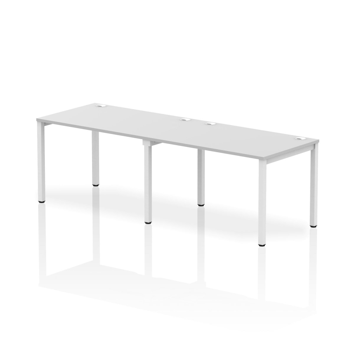 Office furniture impulse-single-row-2-person-bench-desk Dynamic  White Desk Colour 240 Wide