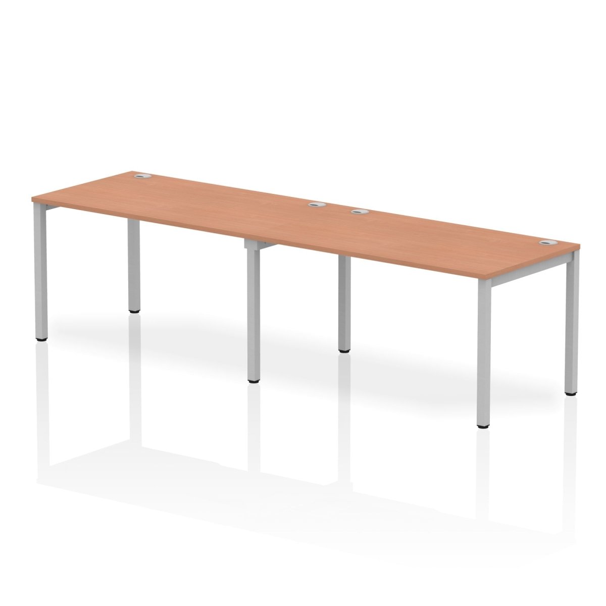 Office furniture impulse-single-row-2-person-bench-desk Dynamic  Beech Desk Colour 280 Wide