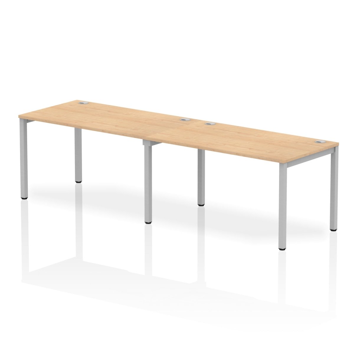 Office furniture impulse-single-row-2-person-bench-desk Dynamic  Maple Desk Colour 280 Wide