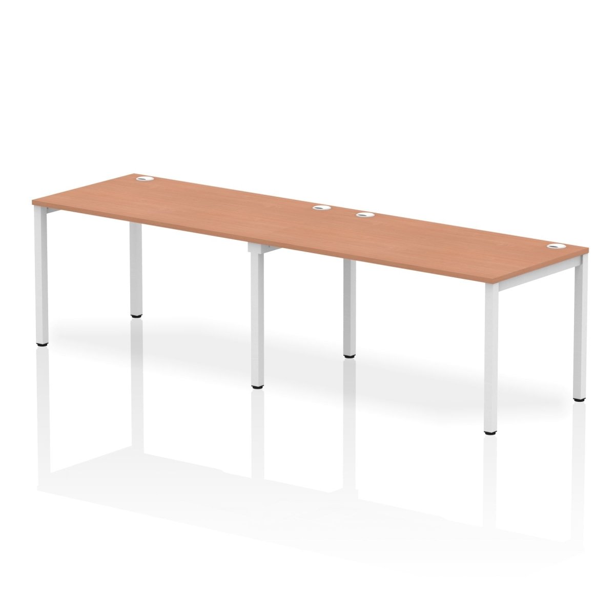Office furniture impulse-single-row-2-person-bench-desk Dynamic  Beech Desk Colour 280 Wide