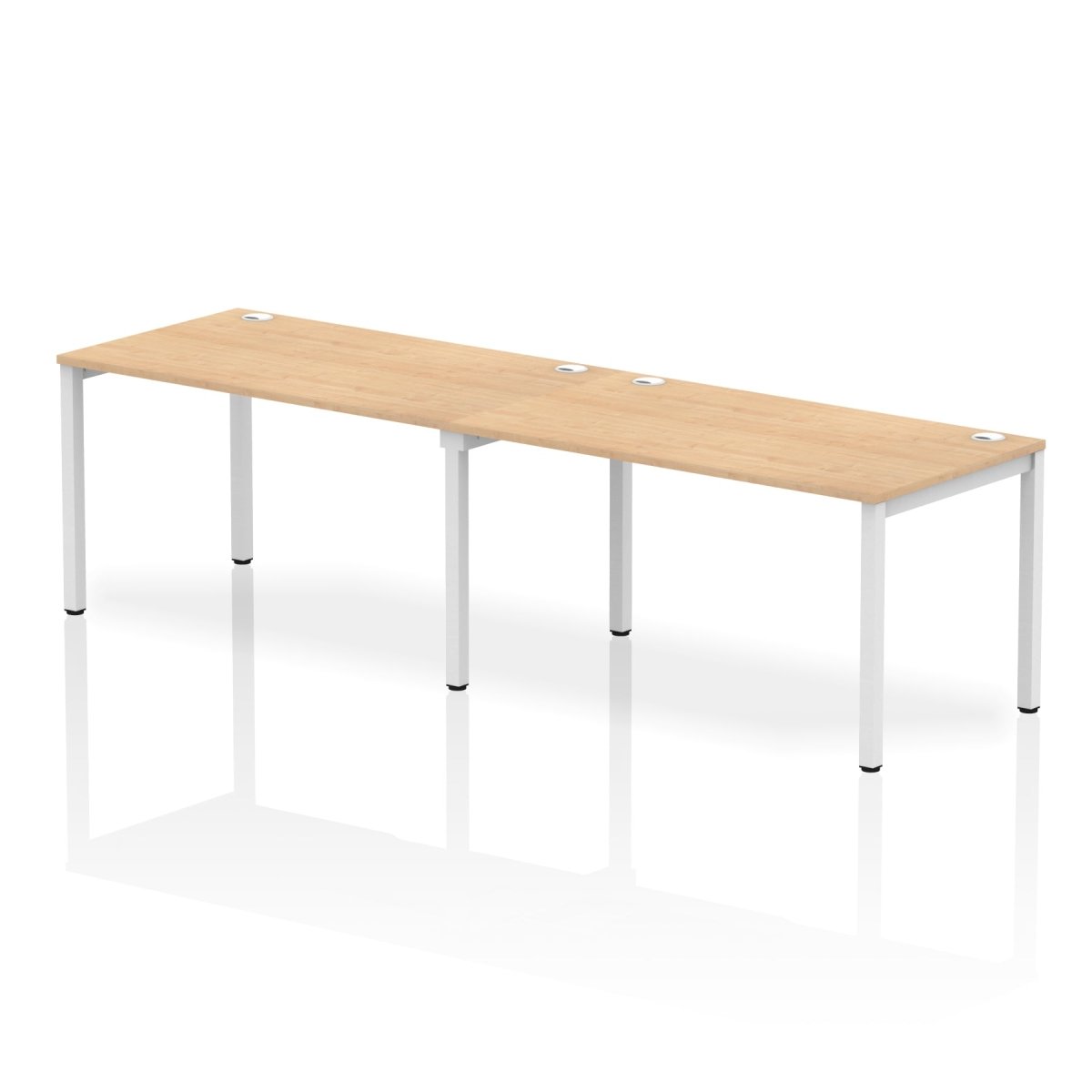 Office furniture impulse-single-row-2-person-bench-desk Dynamic  Maple Desk Colour 280 Wide