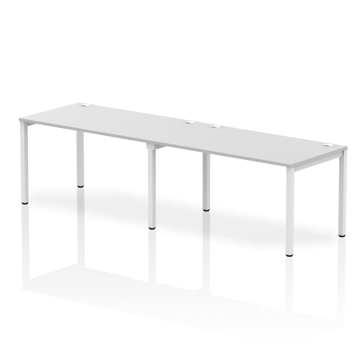 Office furniture impulse-single-row-2-person-bench-desk Dynamic  White Desk Colour 280 Wide