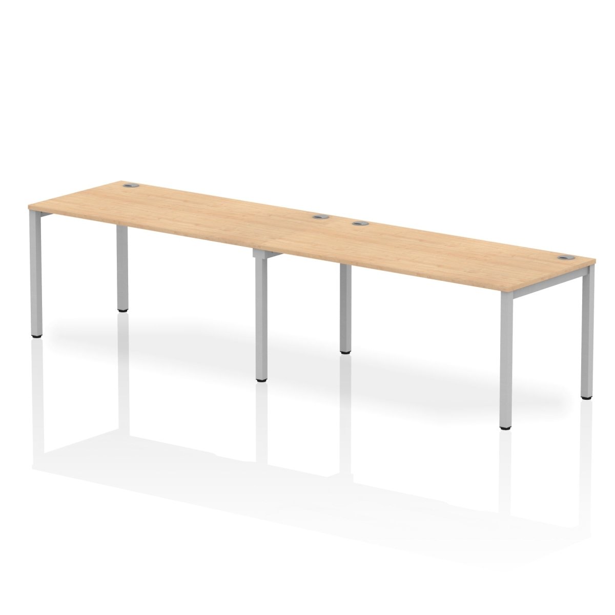 Office furniture impulse-single-row-2-person-bench-desk Dynamic  Maple Desk Colour 320 Wide