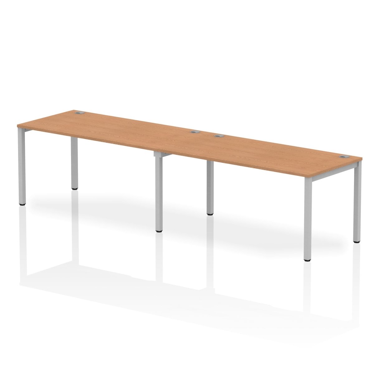 Office furniture impulse-single-row-2-person-bench-desk Dynamic  Oak Desk Colour 320 Wide