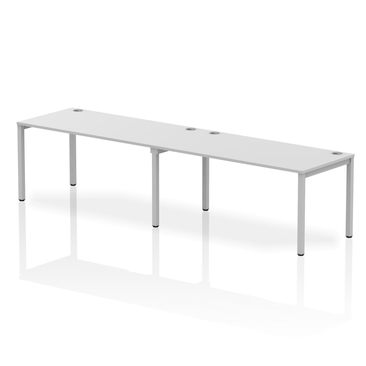 Office furniture impulse-single-row-2-person-bench-desk Dynamic  White Desk Colour 320 Wide