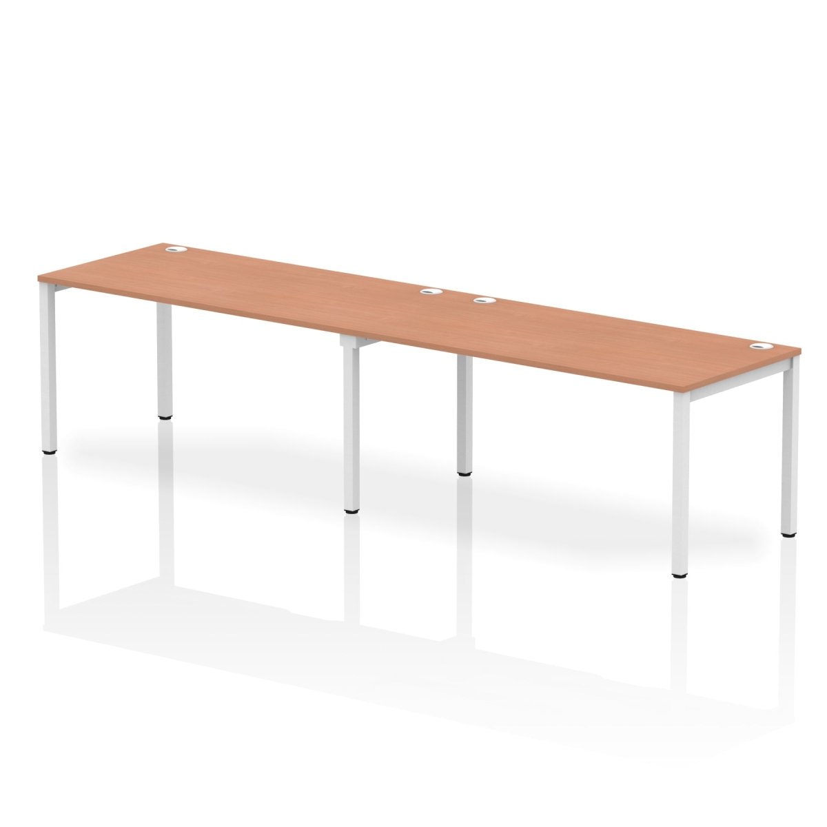 Office furniture impulse-single-row-2-person-bench-desk Dynamic  Beech Desk Colour 320 Wide