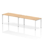 Office furniture impulse-single-row-2-person-bench-desk Dynamic  Maple Desk Colour 320 Wide