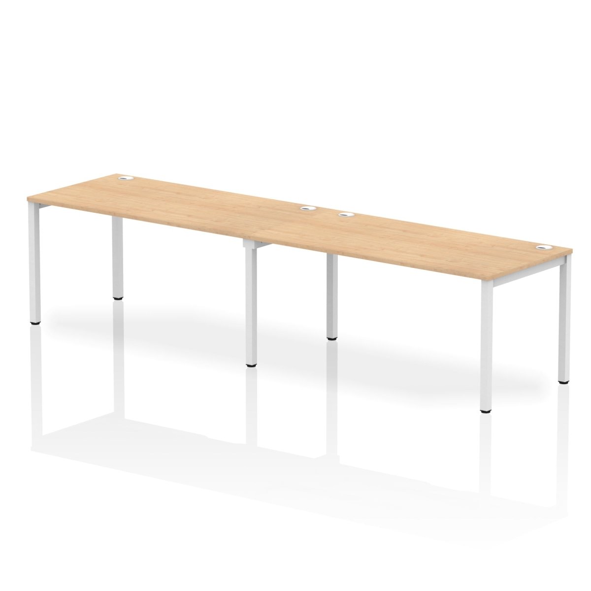 Office furniture impulse-single-row-2-person-bench-desk Dynamic  Maple Desk Colour 320 Wide