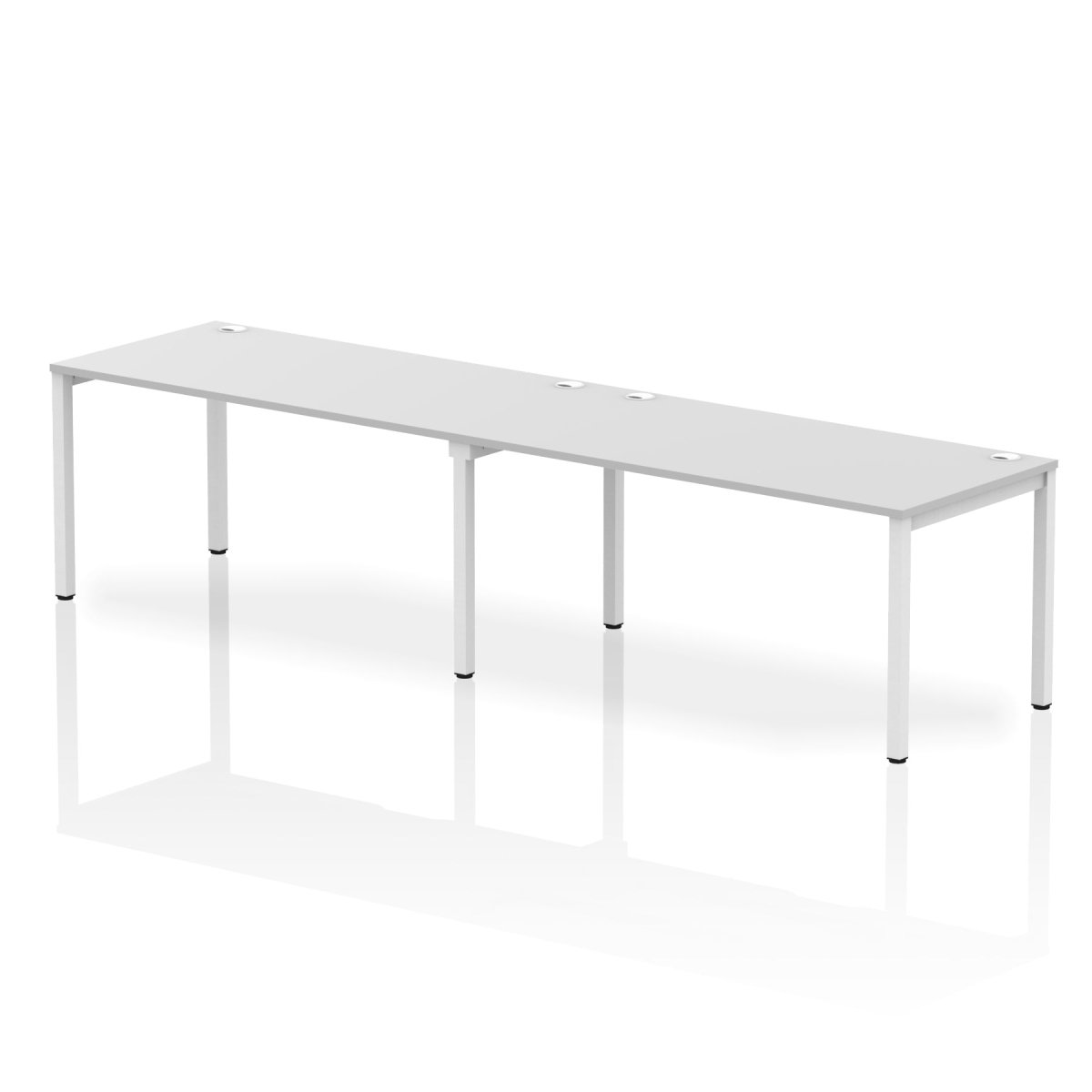 Office furniture impulse-single-row-2-person-bench-desk Dynamic  White Desk Colour 320 Wide