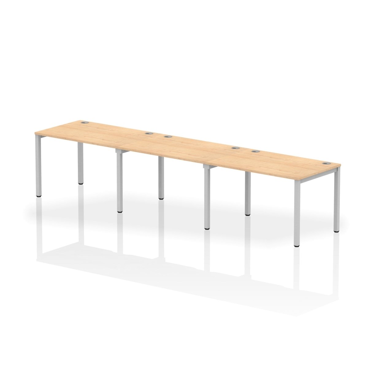 Office furniture impulse-single-row-3-person-bench-desk Dynamic  Maple Desk Colour 360 Wide