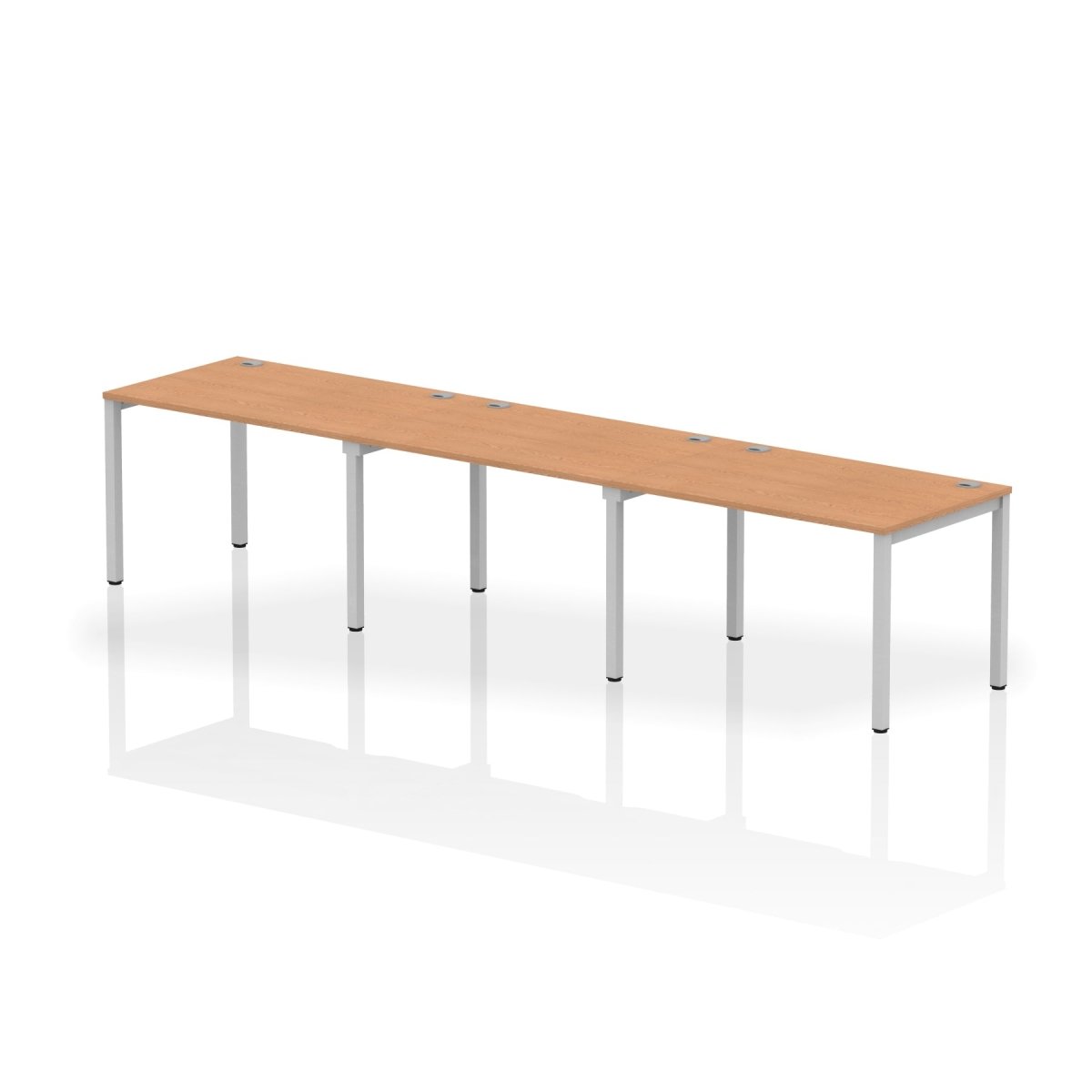 Office furniture impulse-single-row-3-person-bench-desk Dynamic  Oak Desk Colour 360 Wide