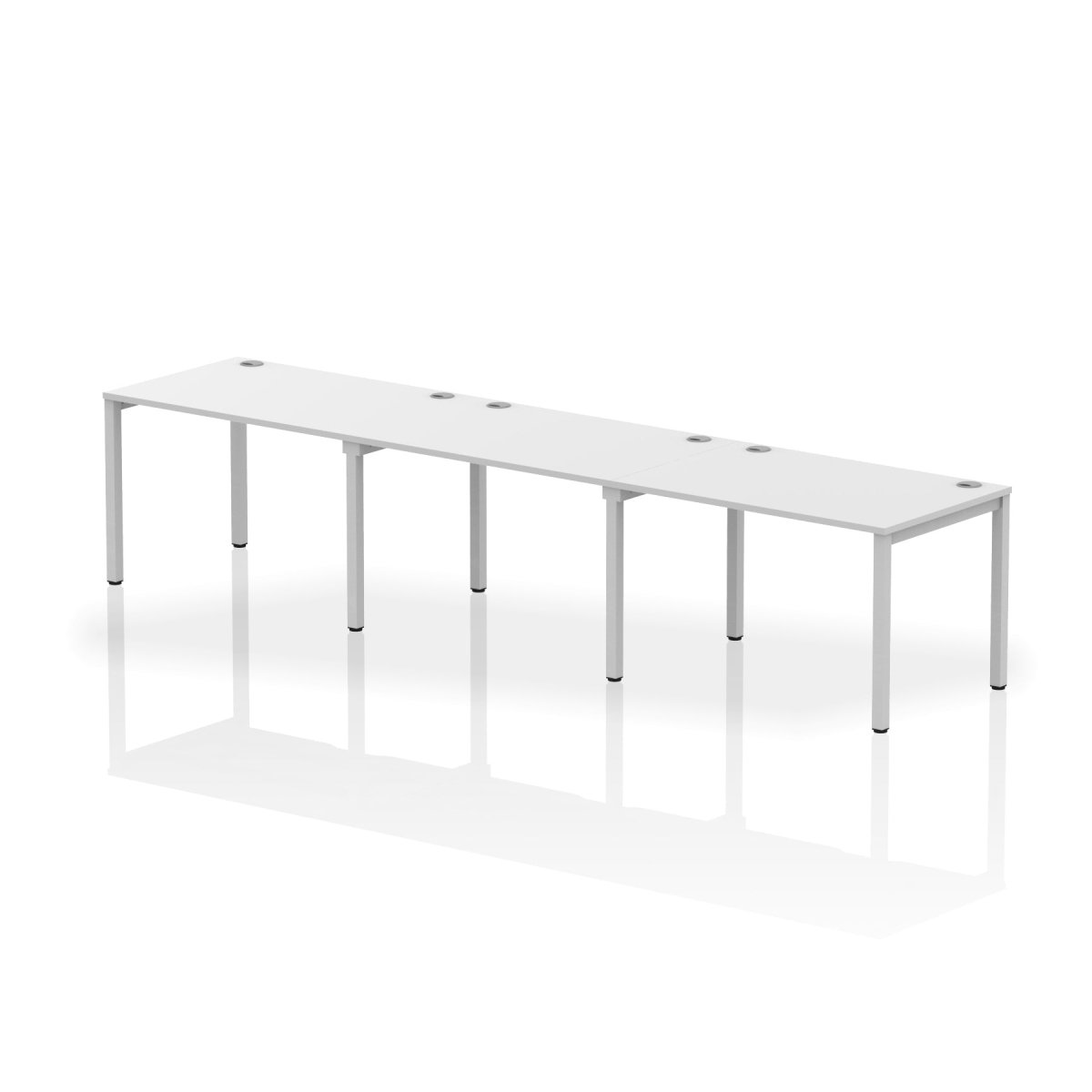 Office furniture impulse-single-row-3-person-bench-desk Dynamic  White Desk Colour 360 Wide