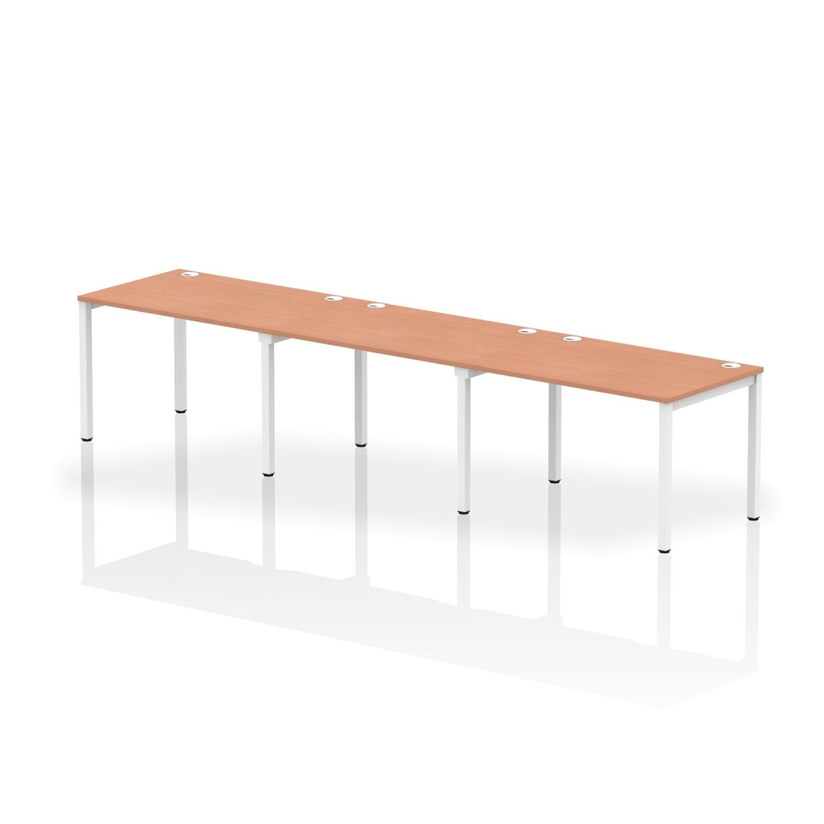 Office furniture impulse-single-row-3-person-bench-desk Dynamic  Beech Desk Colour 360 Wide