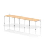 Office furniture impulse-single-row-3-person-bench-desk Dynamic  Maple Desk Colour 360 Wide