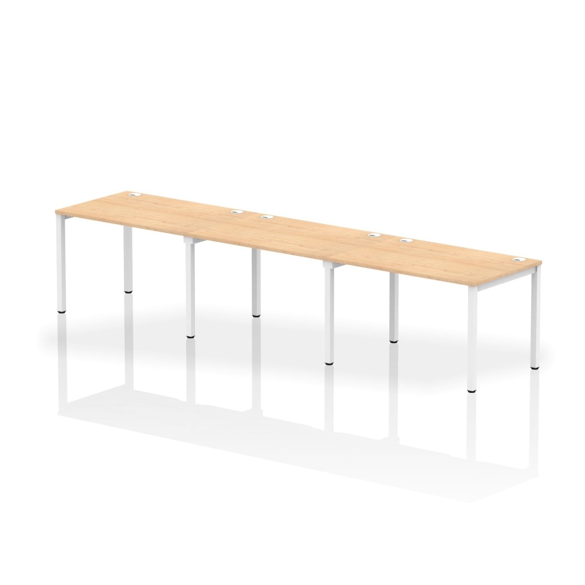 Office furniture impulse-single-row-3-person-bench-desk Dynamic  Maple Desk Colour 360 Wide