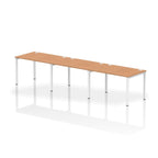 Office furniture impulse-single-row-3-person-bench-desk Dynamic  Oak Desk Colour 360 Wide