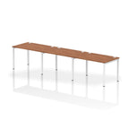 Office furniture impulse-single-row-3-person-bench-desk Dynamic  Walnut Desk Colour 360 Wide