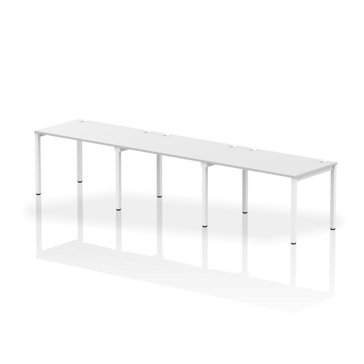 Office furniture impulse-single-row-3-person-bench-desk Dynamic  White Desk Colour 360 Wide