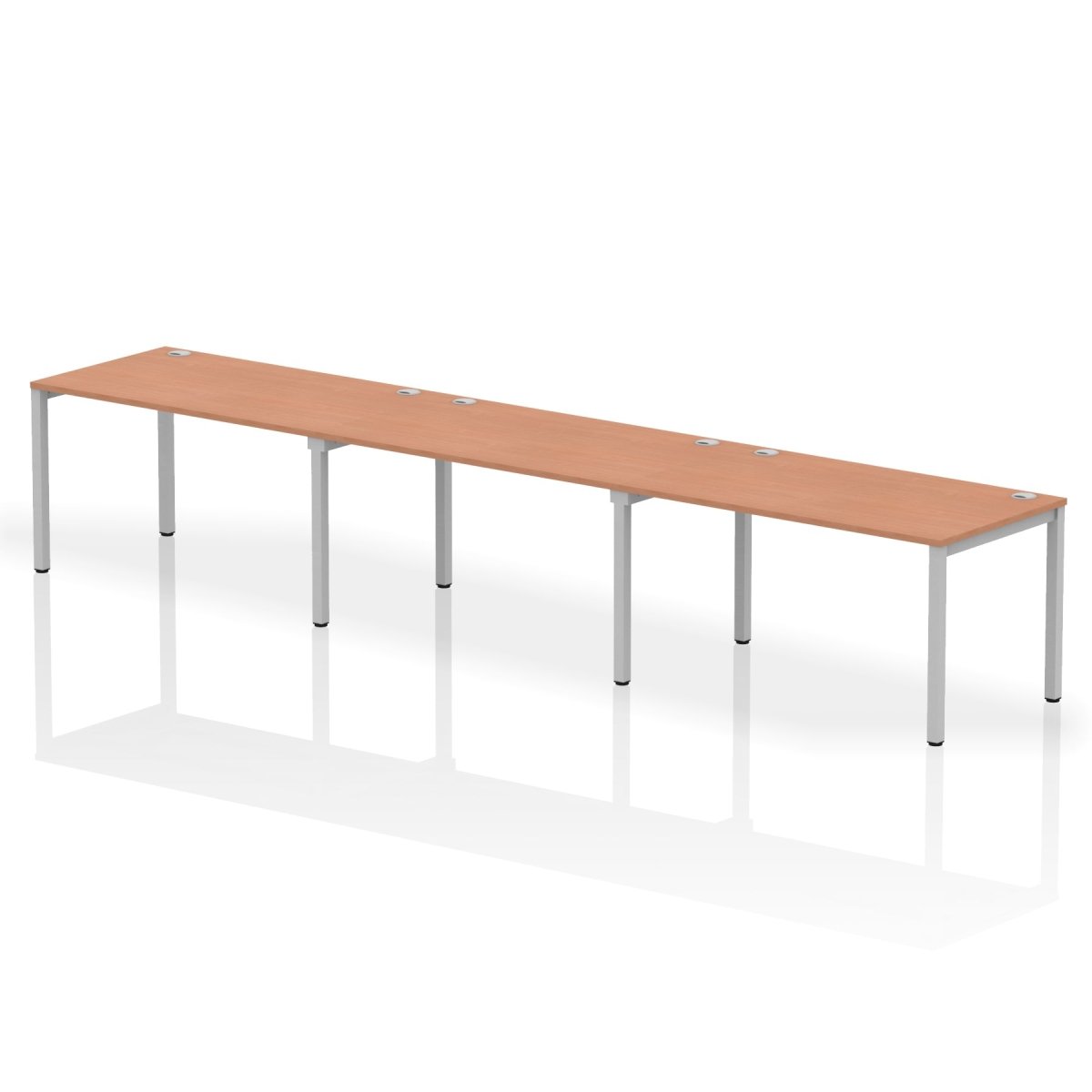 Office furniture impulse-single-row-3-person-bench-desk Dynamic  Beech Desk Colour 420 Wide