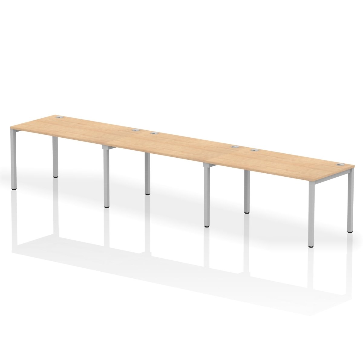 Office furniture impulse-single-row-3-person-bench-desk Dynamic  Maple Desk Colour 420 Wide
