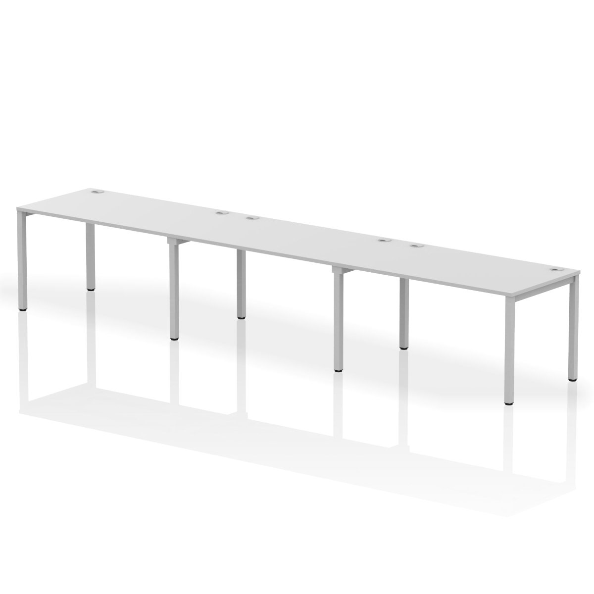 Office furniture impulse-single-row-3-person-bench-desk Dynamic  White Desk Colour 420 Wide