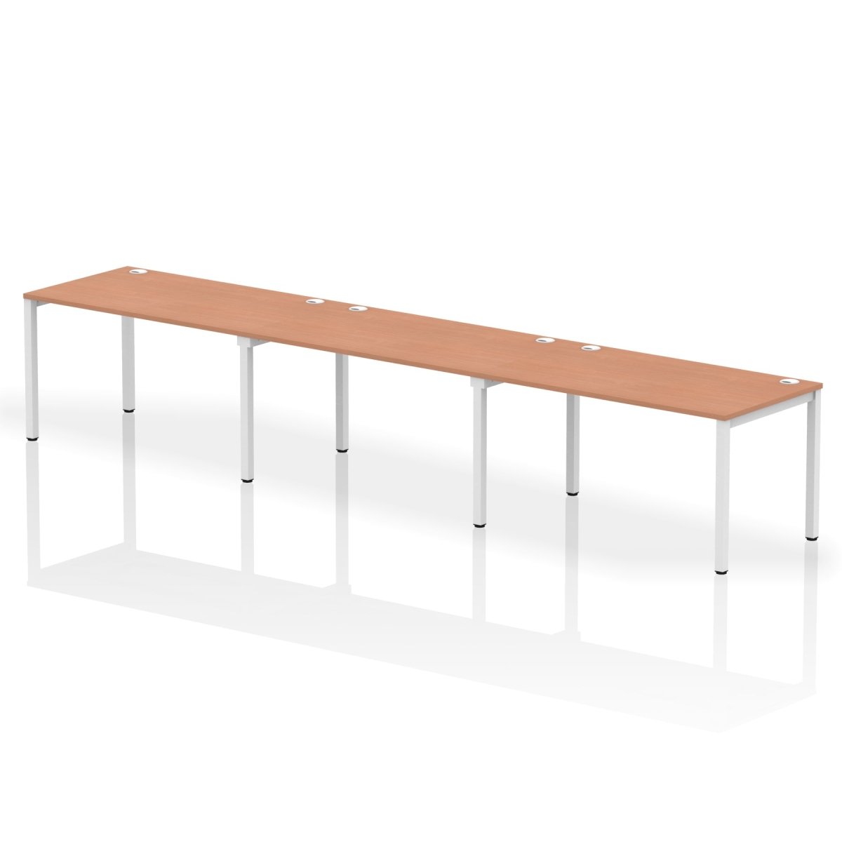 Office furniture impulse-single-row-3-person-bench-desk Dynamic  Beech Desk Colour 420 Wide
