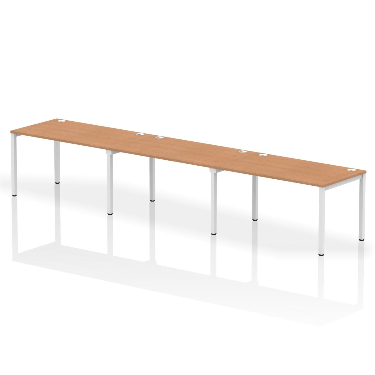 Office furniture impulse-single-row-3-person-bench-desk Dynamic  Oak Desk Colour 420 Wide