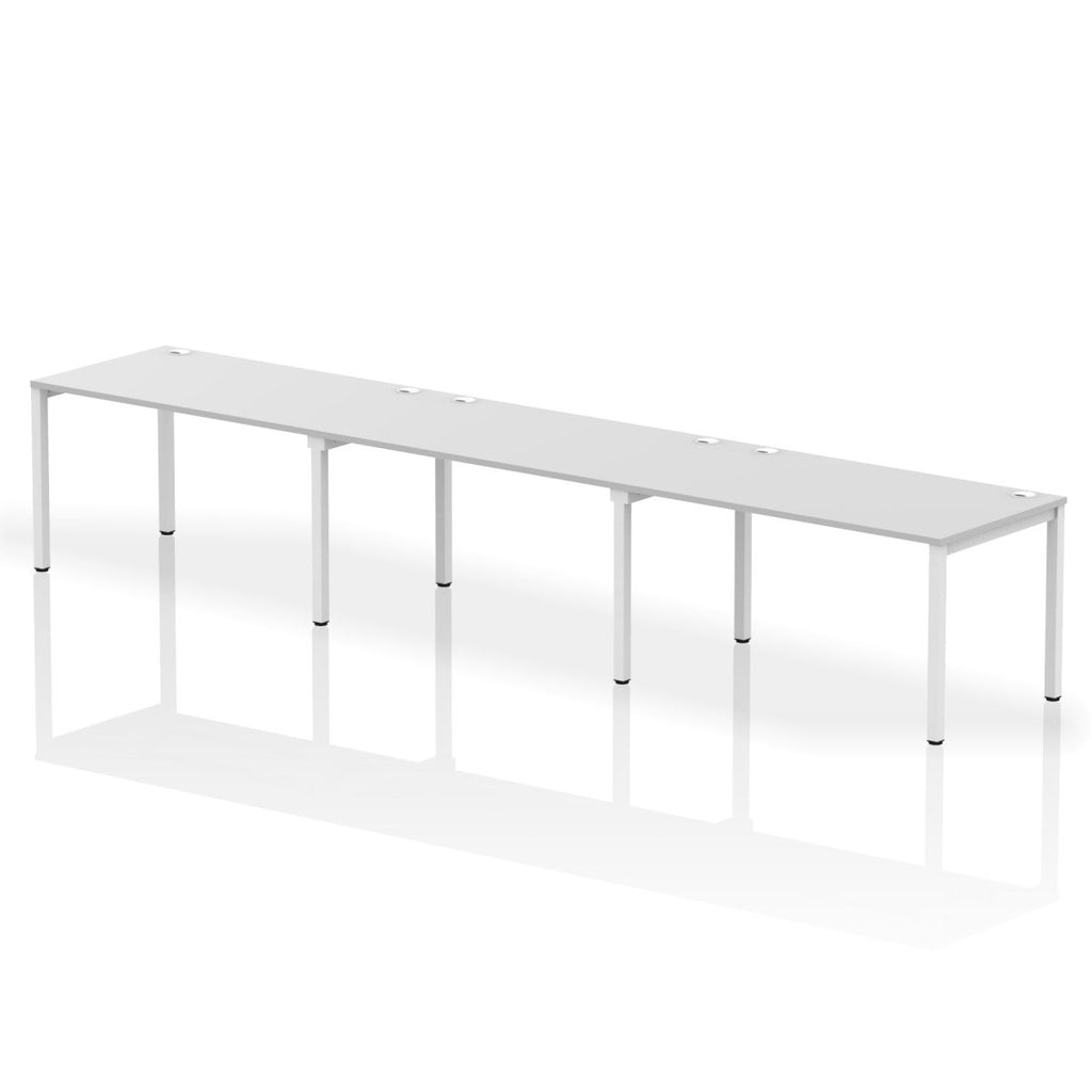 Office furniture impulse-single-row-3-person-bench-desk Dynamic  White Desk Colour 420 Wide