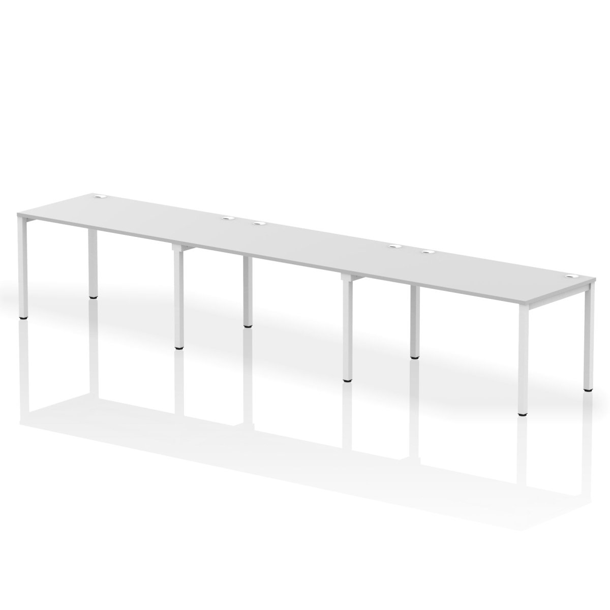 Office furniture impulse-single-row-3-person-bench-desk Dynamic  White Desk Colour 420 Wide