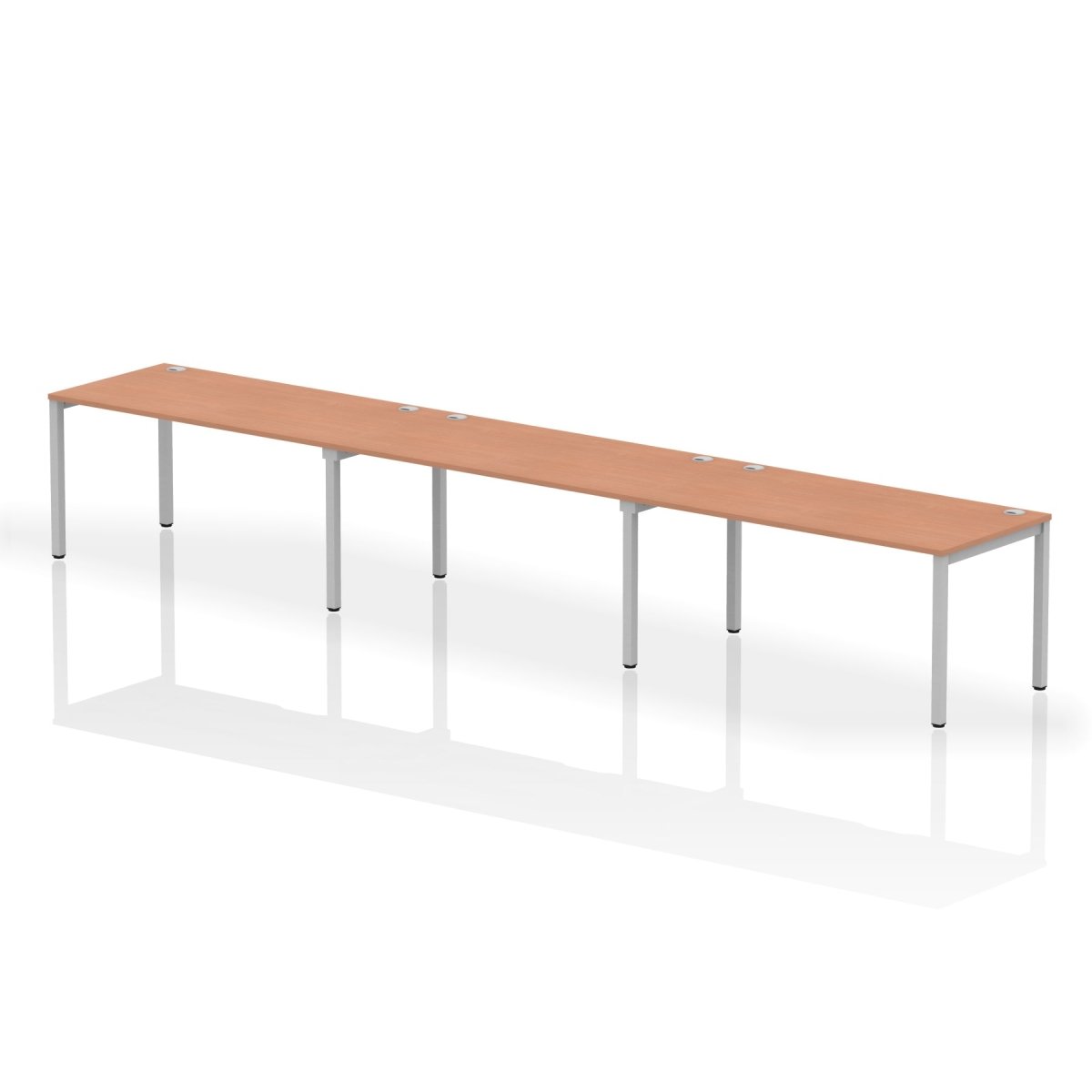 Office furniture impulse-single-row-3-person-bench-desk Dynamic  Beech Desk Colour 480 Wide