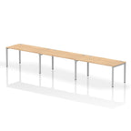 Office furniture impulse-single-row-3-person-bench-desk Dynamic  Maple Desk Colour 480 Wide