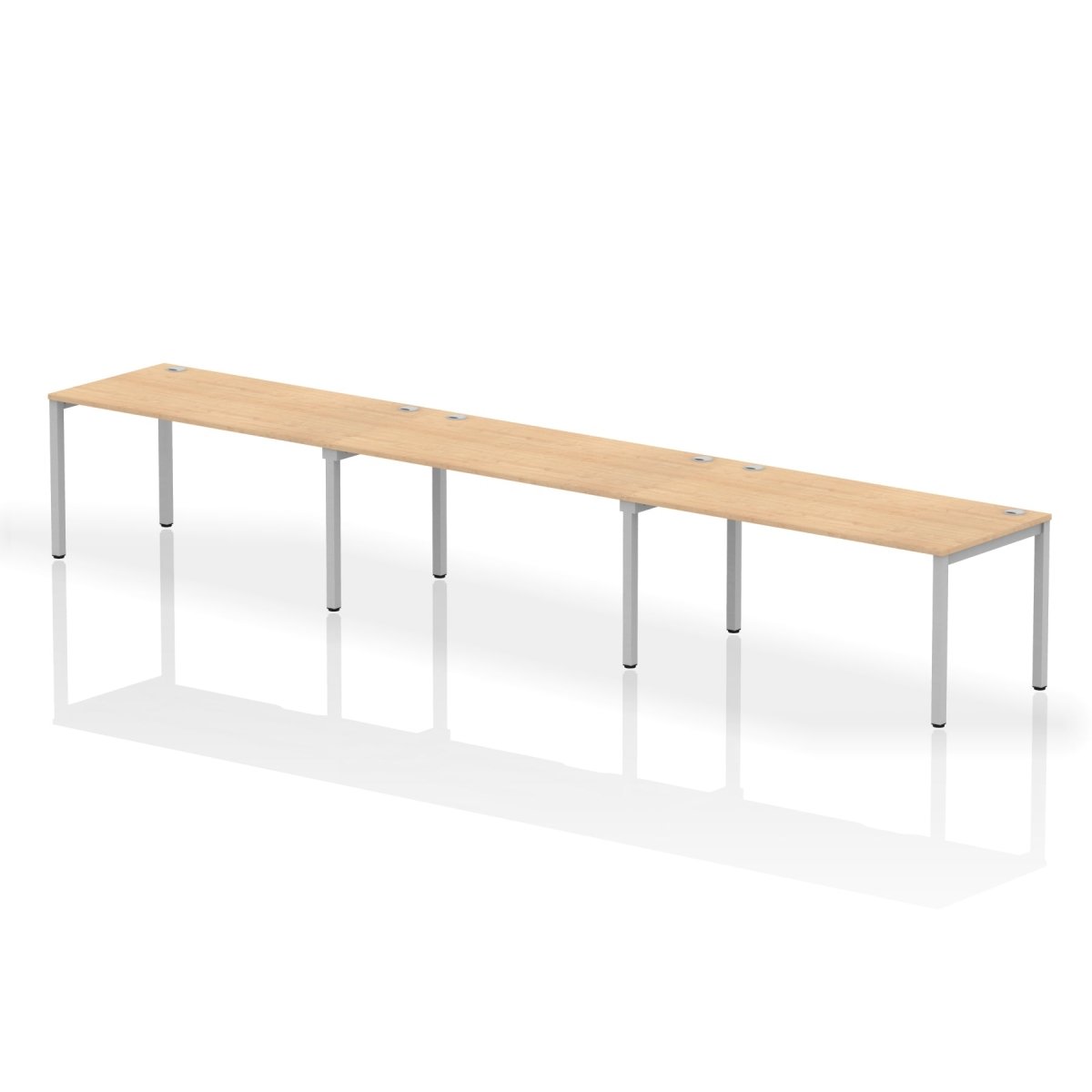 Office furniture impulse-single-row-3-person-bench-desk Dynamic  Maple Desk Colour 480 Wide