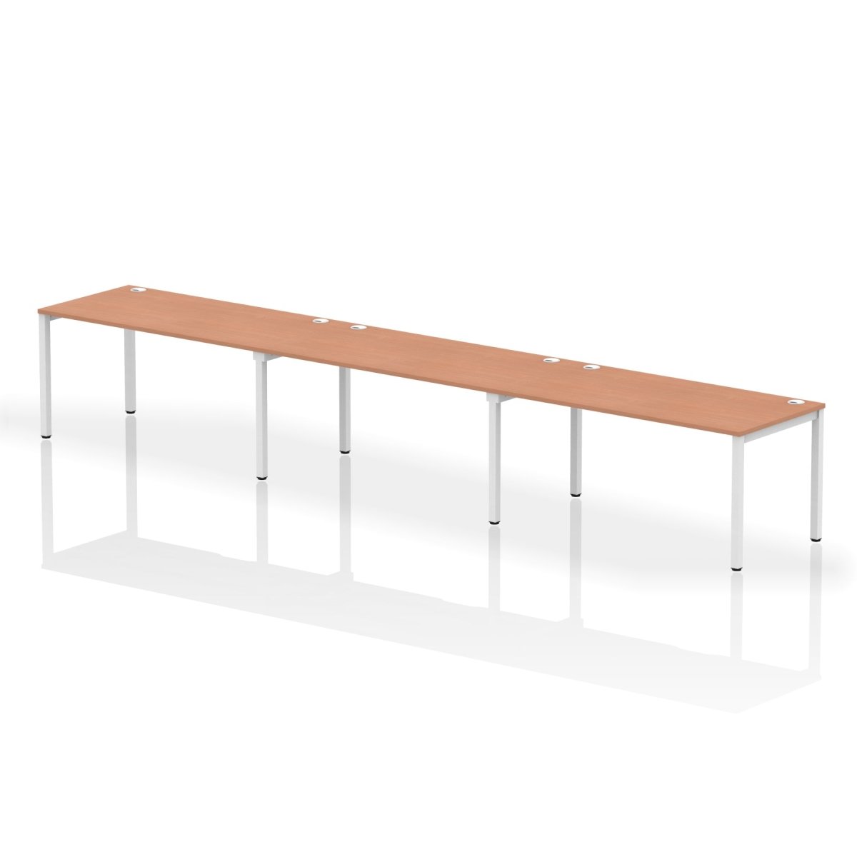 Office furniture impulse-single-row-3-person-bench-desk Dynamic  Beech Desk Colour 480 Wide