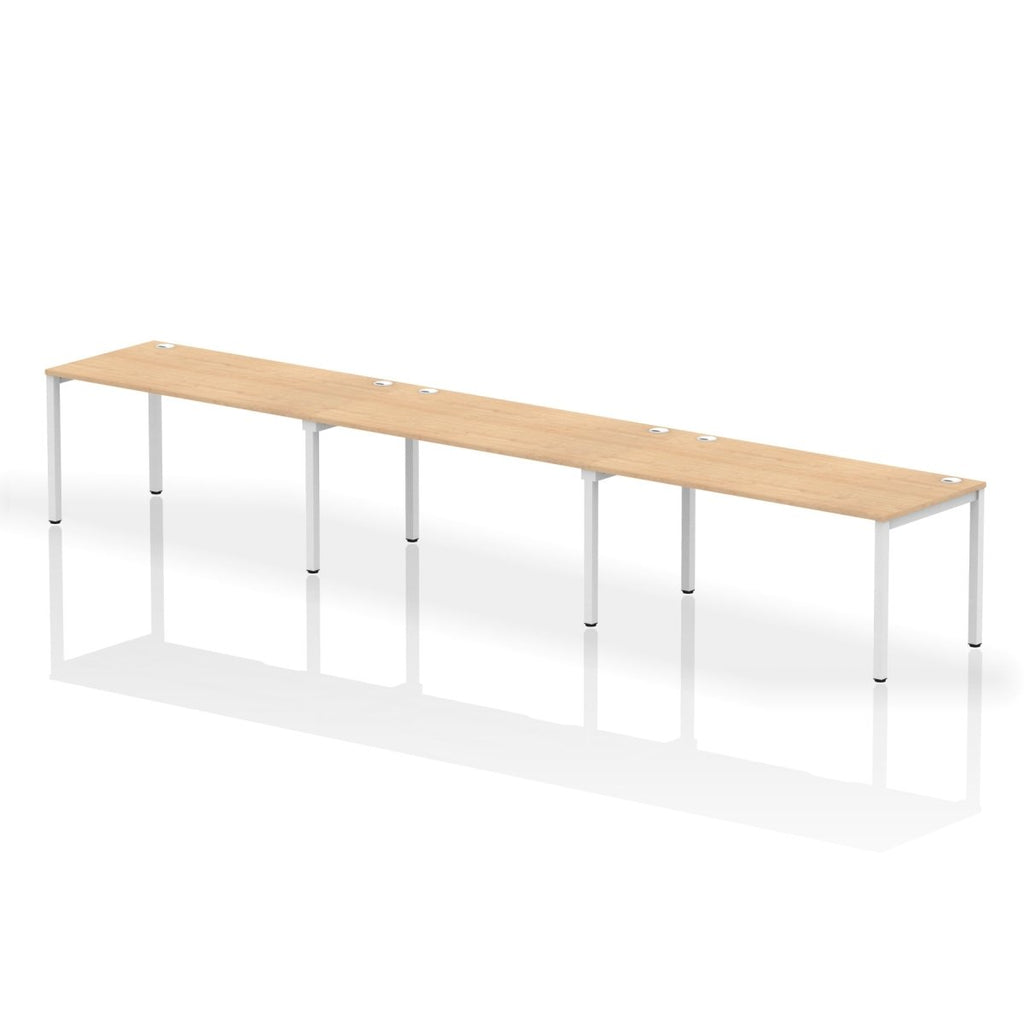 Office furniture impulse-single-row-3-person-bench-desk Dynamic  Maple Desk Colour 480 Wide