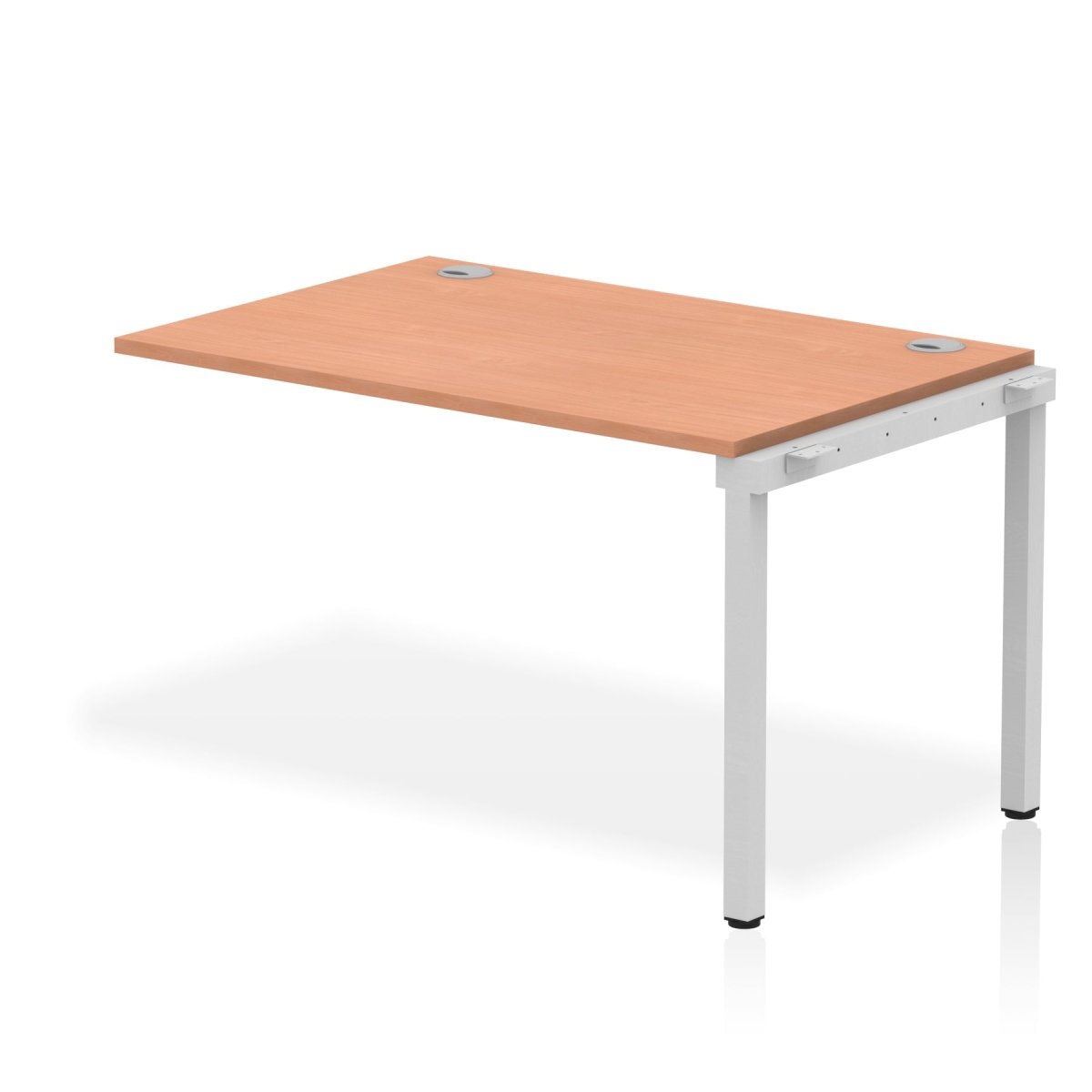 Office Desk Impulse  Single Row Bench Desk Extension Kit Beech Desk Colour 120 Wide