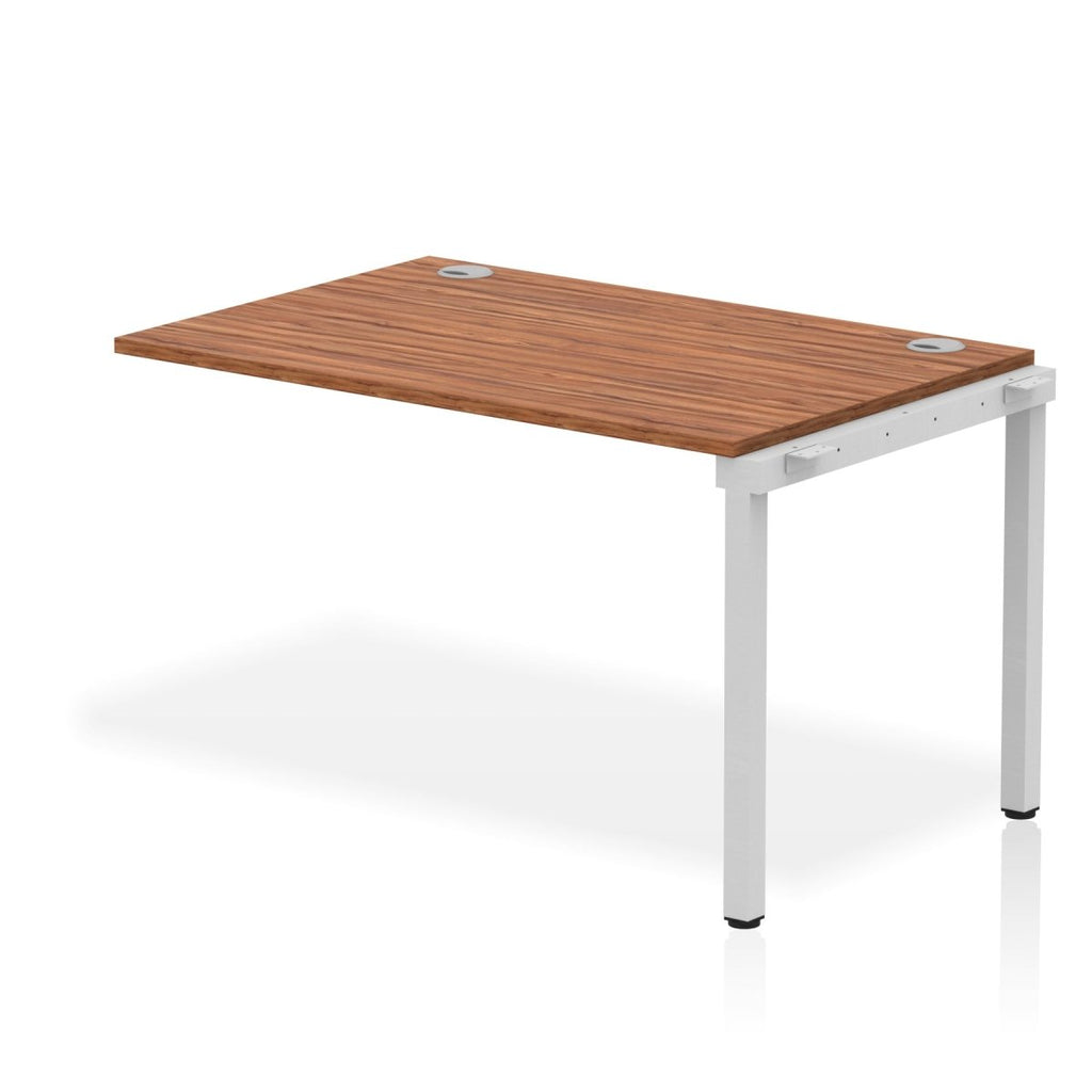 Office furniture impulse-single-row-bench-desk-ext-kit Dynamic  Walnut Desk Colour 120 Wide
