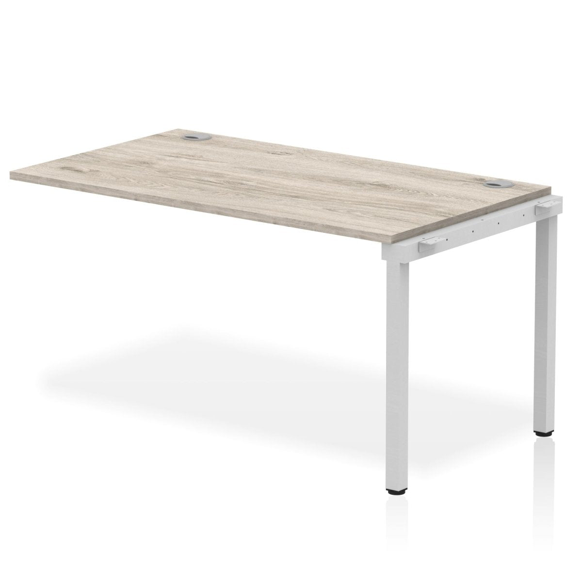 Office furniture impulse-single-row-bench-desk-ext-kit Dynamic  Grey Oak Desk Colour 140 Wide