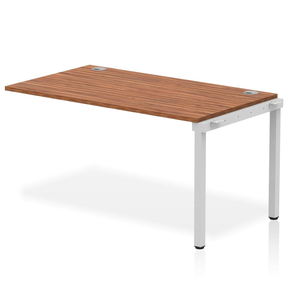 Office furniture impulse-single-row-bench-desk-ext-kit Dynamic  Walnut Desk Colour 140 Wide