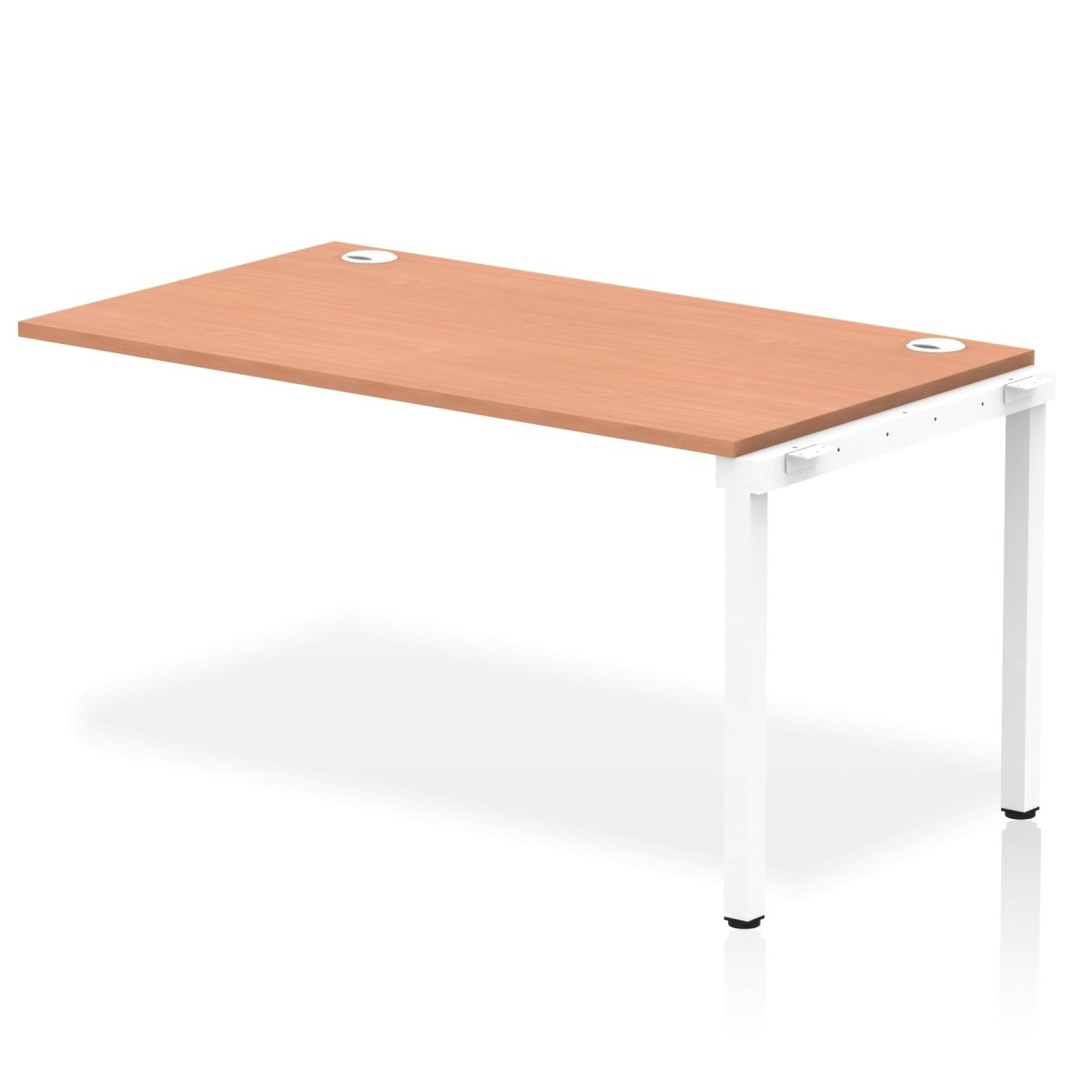 Office furniture impulse-single-row-bench-desk-ext-kit Dynamic  Beech Desk Colour 140 Wide