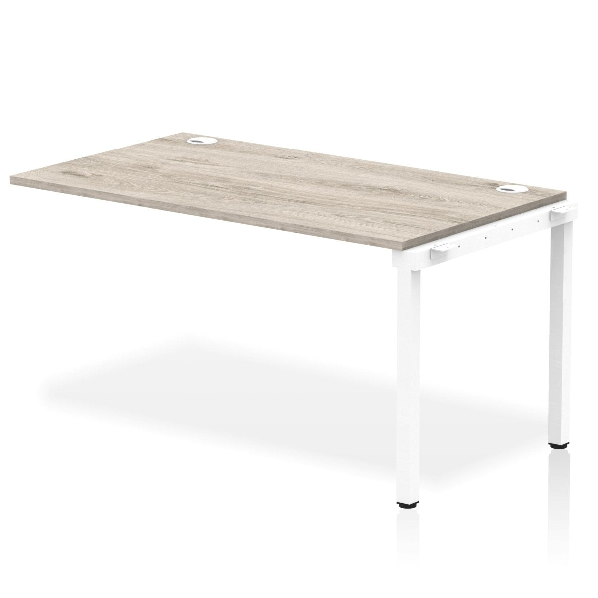 Office furniture impulse-single-row-bench-desk-ext-kit Dynamic  Grey Oak Desk Colour 140 Wide