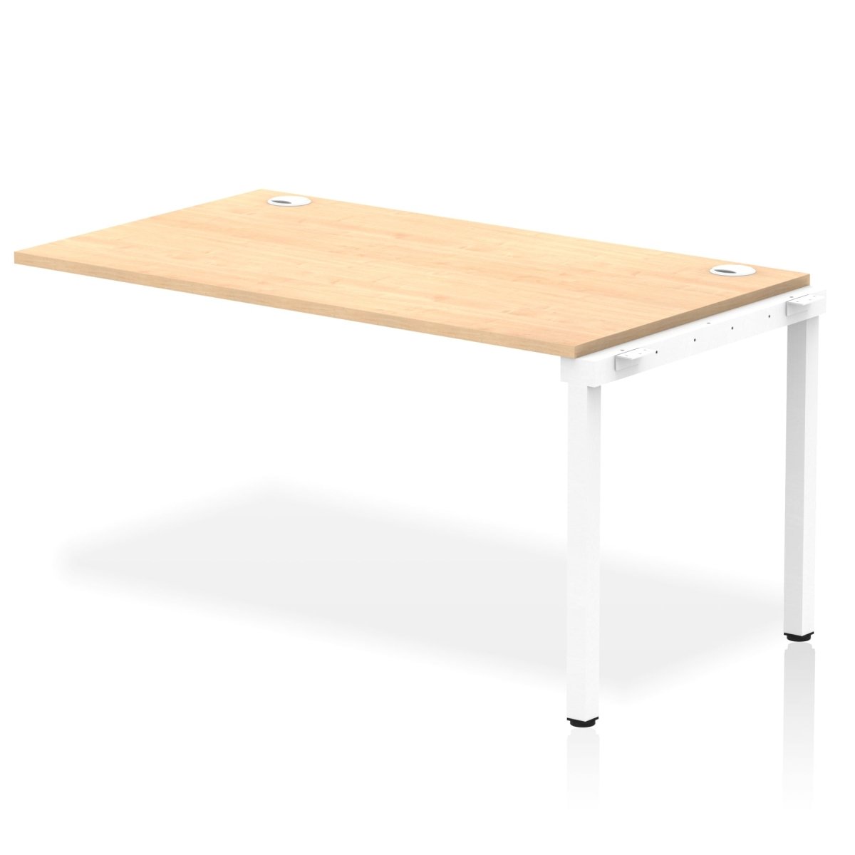 Office furniture impulse-single-row-bench-desk-ext-kit Dynamic  Maple Desk Colour 140 Wide