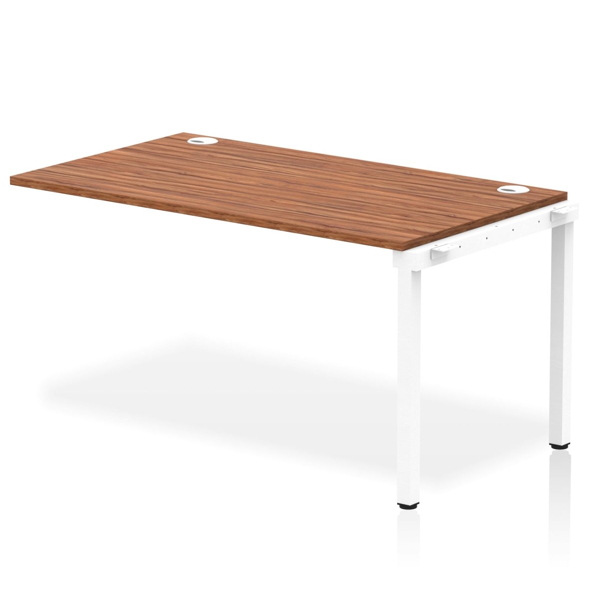 Office furniture impulse-single-row-bench-desk-ext-kit Dynamic  Walnut Desk Colour 140 Wide
