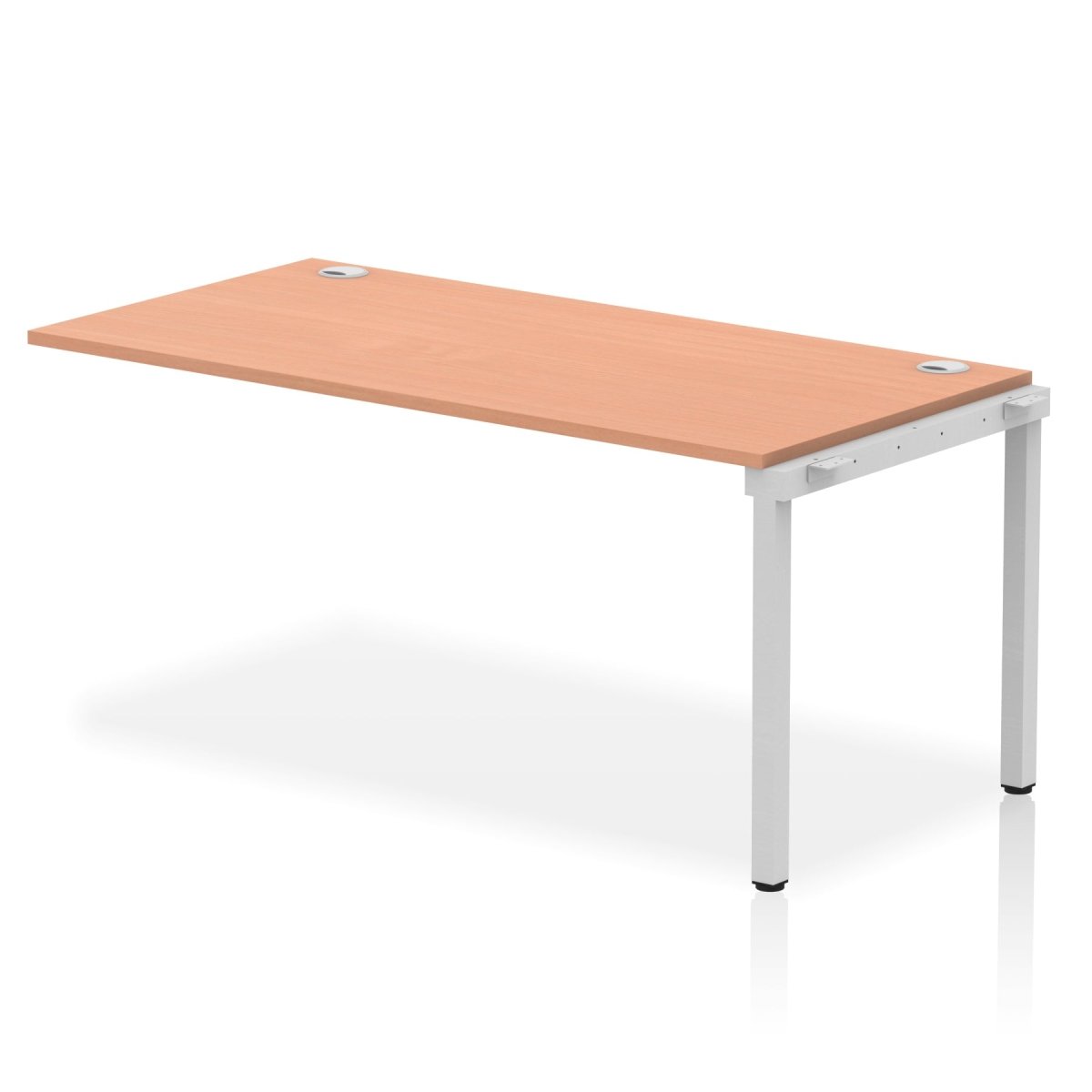 Office furniture impulse-single-row-bench-desk-ext-kit Dynamic  Beech Desk Colour 160 Wide