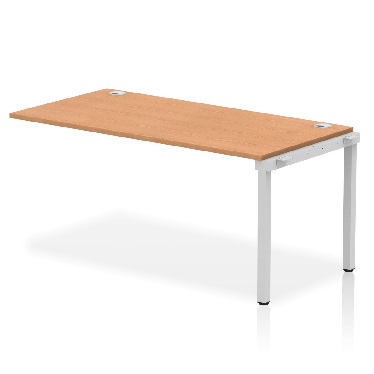 Office furniture impulse-single-row-bench-desk-ext-kit Dynamic  Oak Desk Colour 160 Wide
